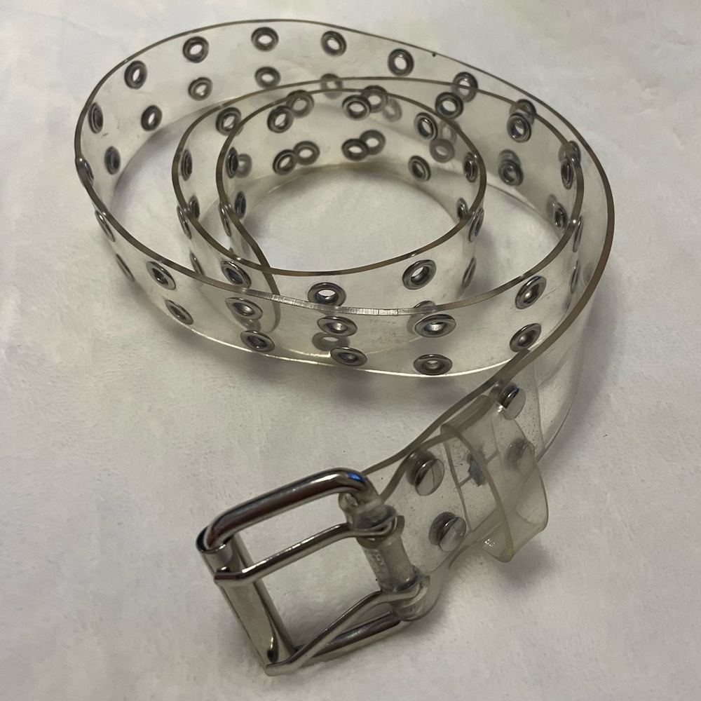 Clear Belt with Silver Accents